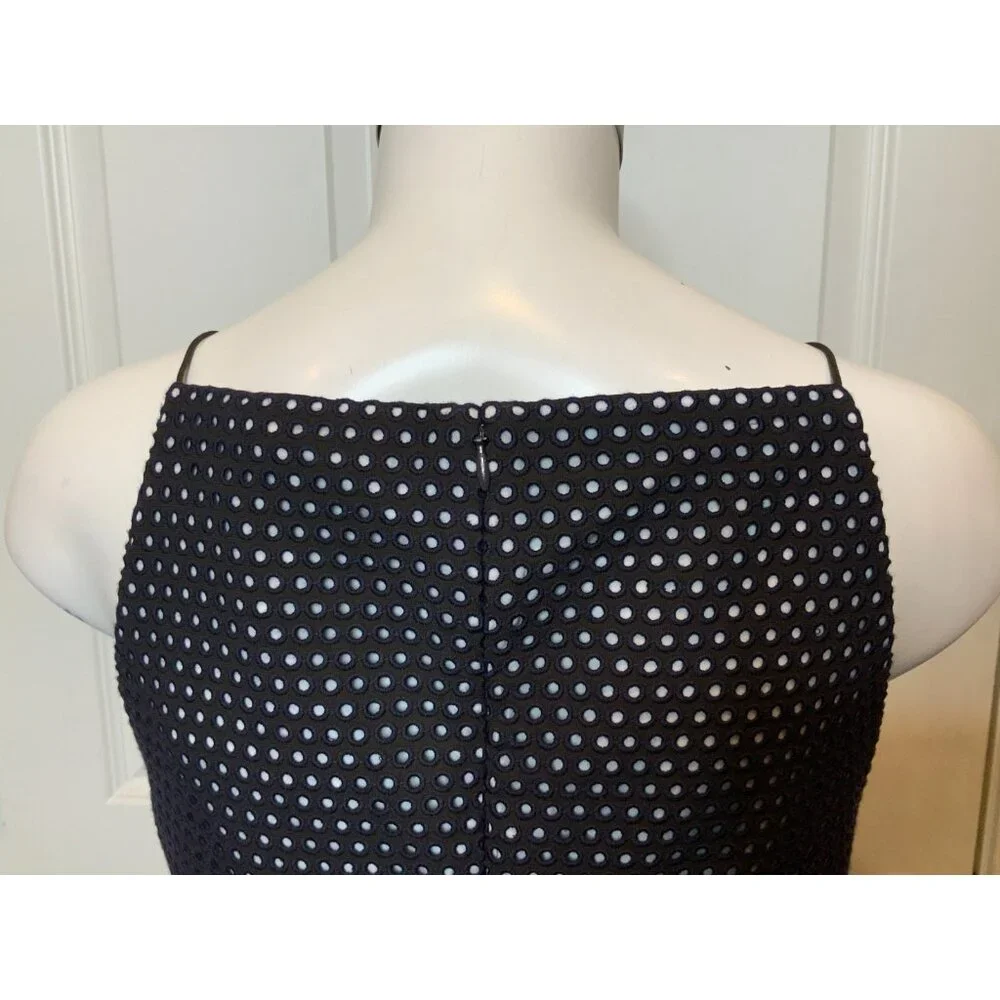 Tory Burch Runway Black Eyelet Embroidered Pencil Dress NWT $1,295, Size 6